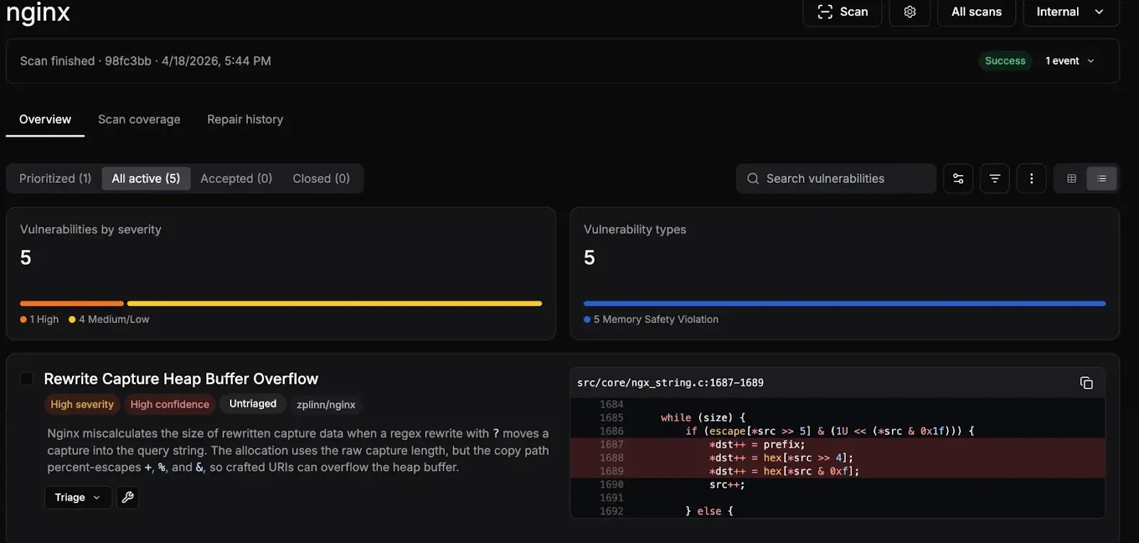 NGINX Hit by 4 Memory Flaws (source :depthfirst)