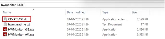 Extracted files contain malicious CRYPTBASE.DLL (Source - Gurucul)