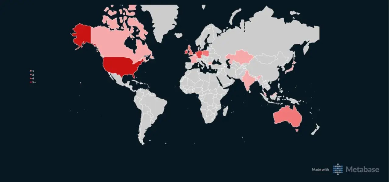 Attack location (Source: Crowdsec)