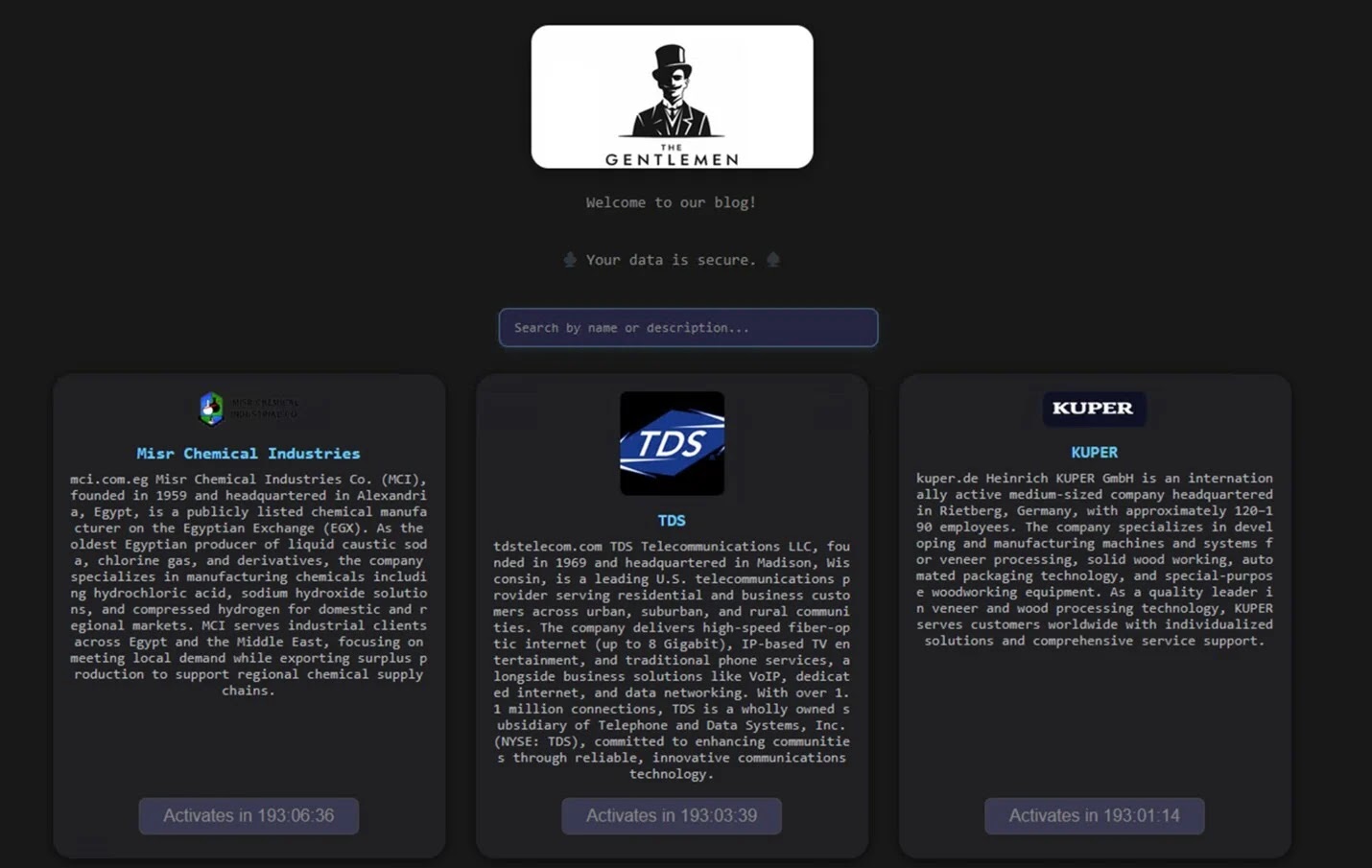 The Gentlemen’s blog (Sourced - LevelBlue)