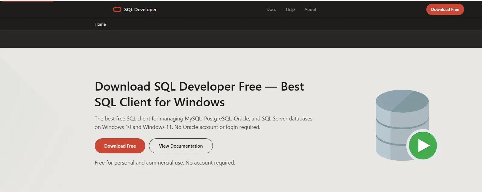 Screenshot of the getsqldeveloper[.]com site (Source - Check Point)