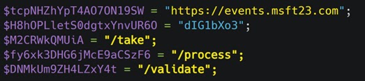 De-obfuscated C2 server and staging URL paths embedded in the PowerShell script (Source - EclecticIQ)