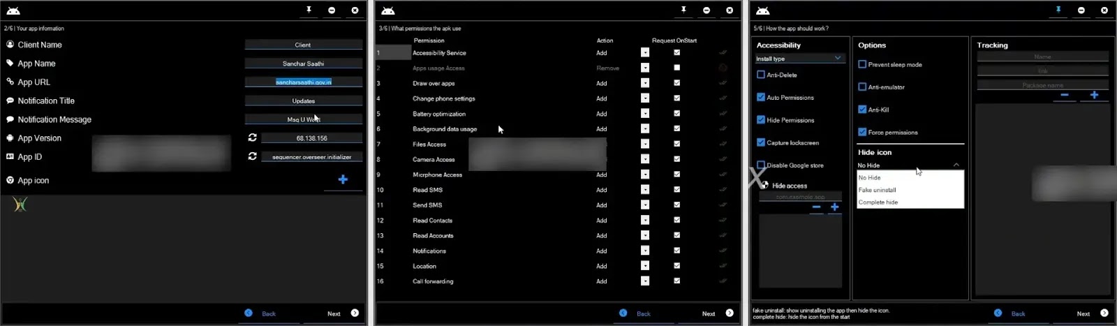 BTMOB APK creation tool(source :.welivesecurity)