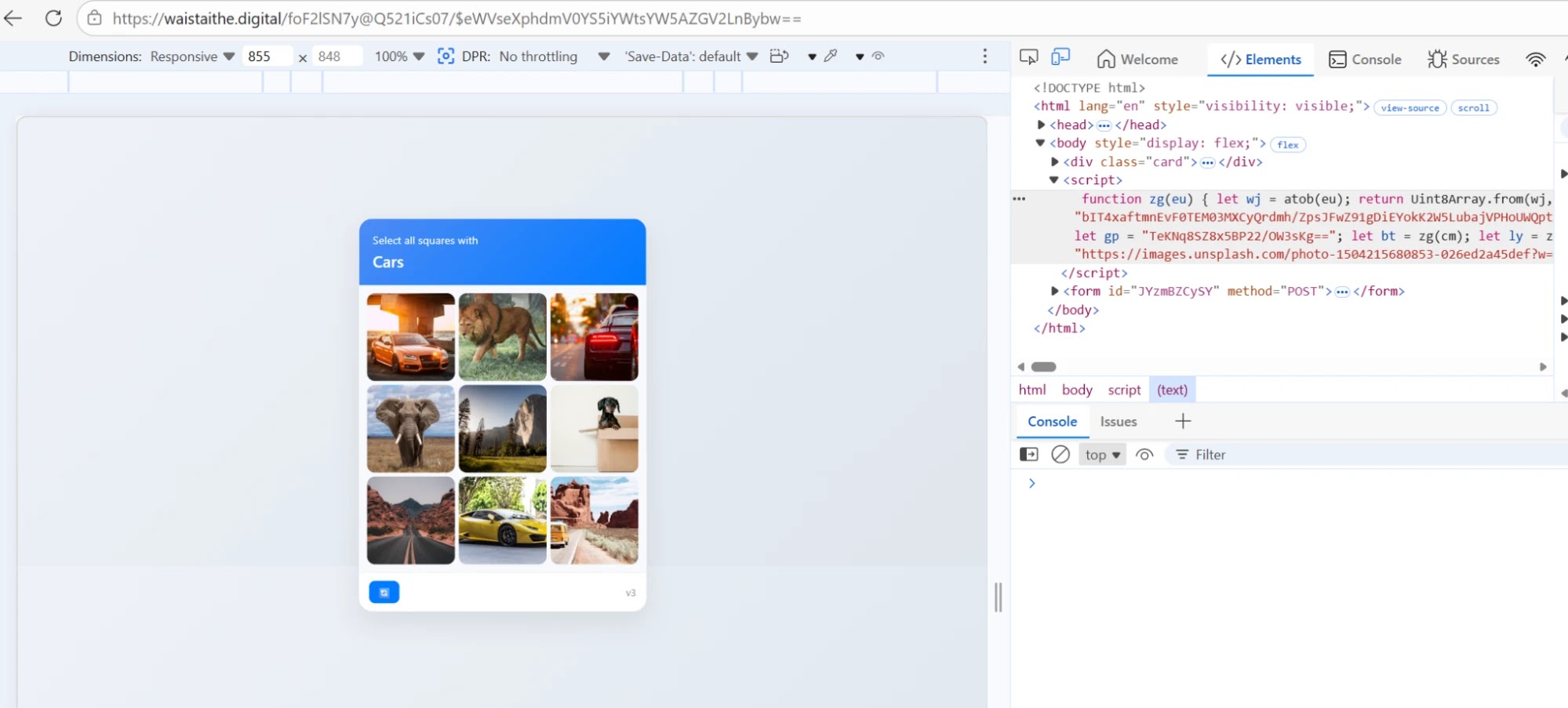 Example of a Tycoon custom CAPTCHA page (Source - Elastic)