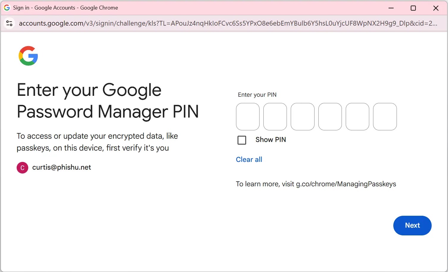 PIN prompt (Source - Phishu)