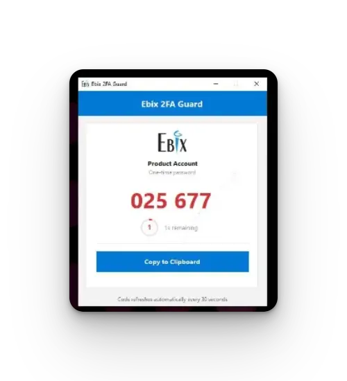 2FA app with fake Ebix branding (Source - Nextron)