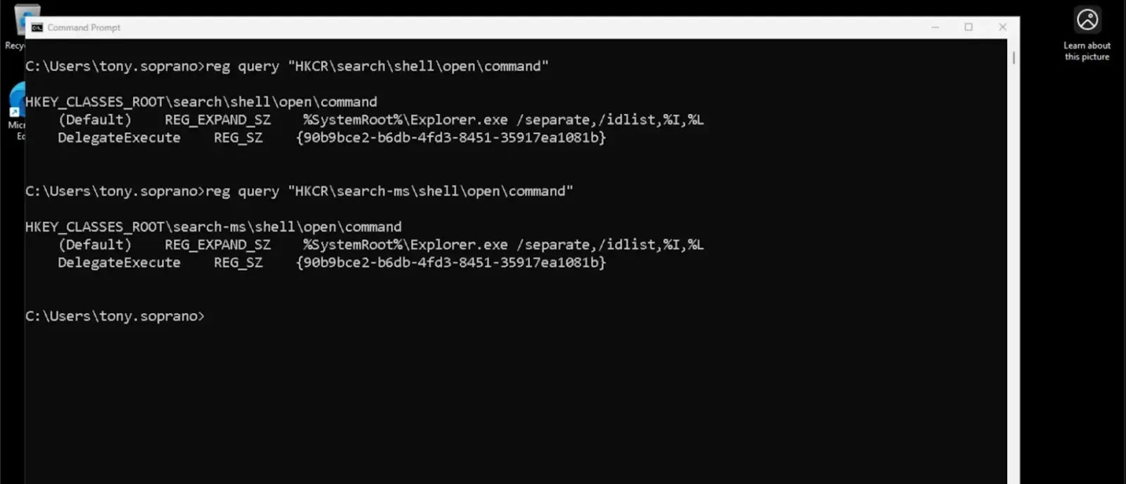 Same command and DelegateExecute CLSID enable two URI schemes through one COM activation path( source : huntress )