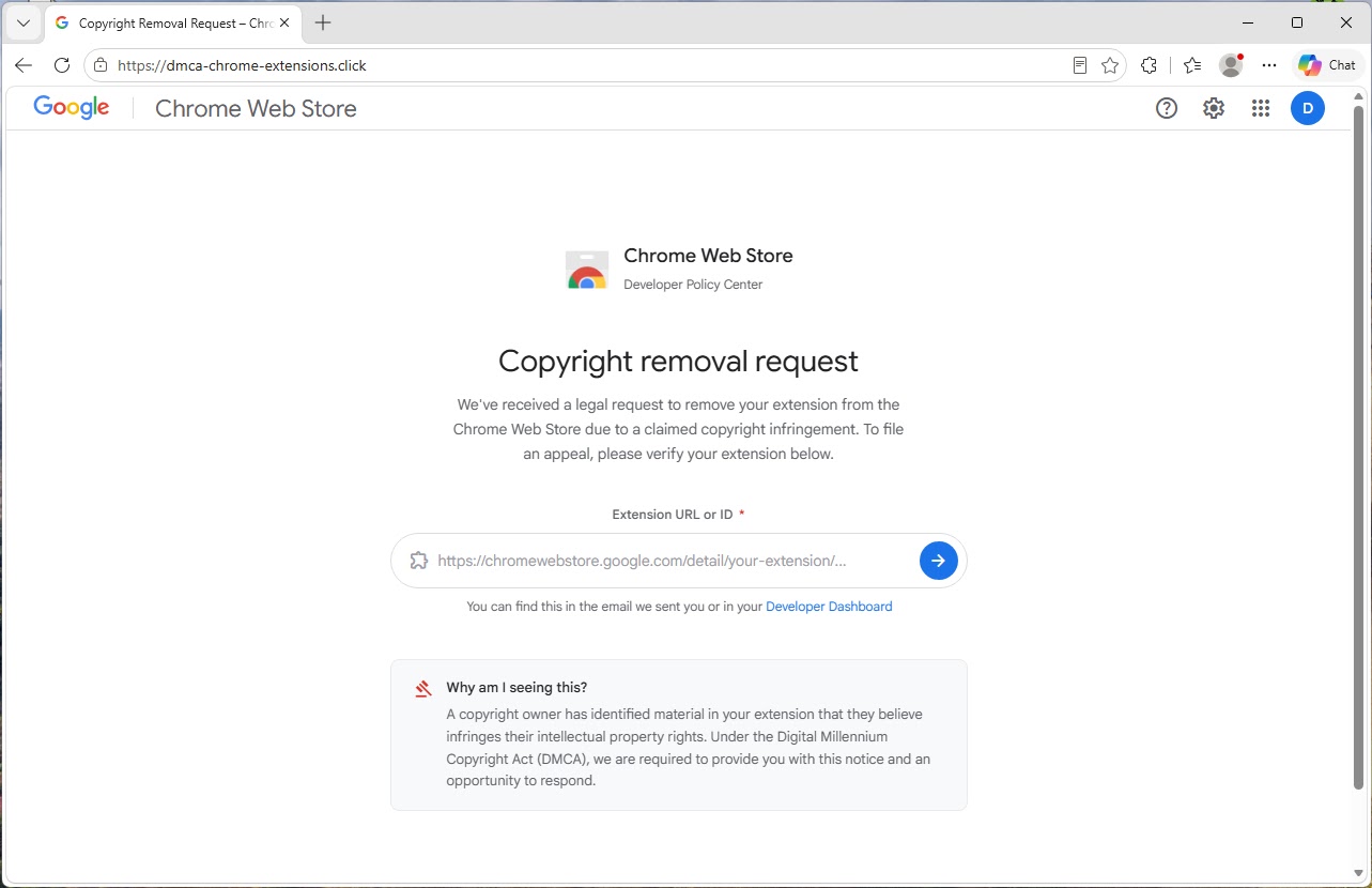 Fake page (Source - Malwarebytes)