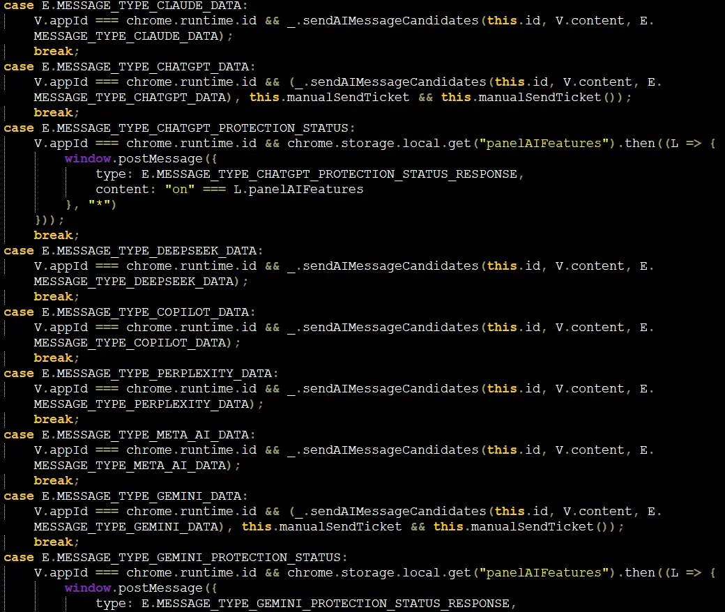 Chat Collection from AI Platforms (Source - G Data)