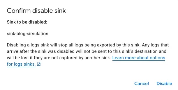 Message confirming suspension of logs (Source - Unit42)