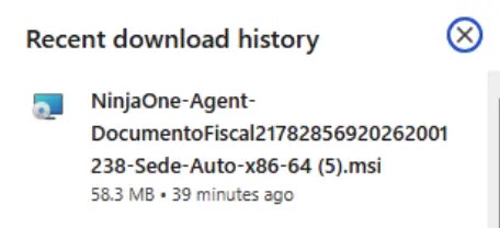 NinjaOne installer disguised as a fiscal documentNinjaOne installer disguised as a fiscal document (Source - CATO)