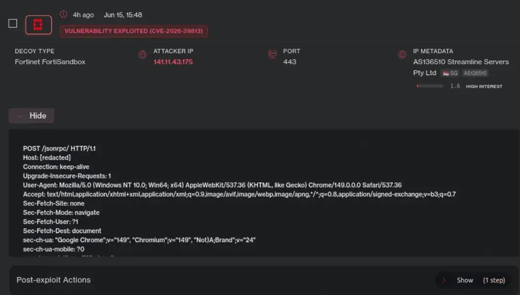 Fortinet FortiSandbox Flaws (Source: X)