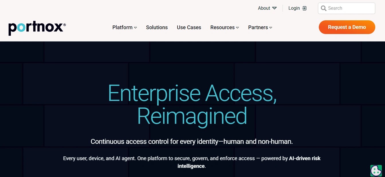 Portnox cloud-native NAC dashboard showing device authentication