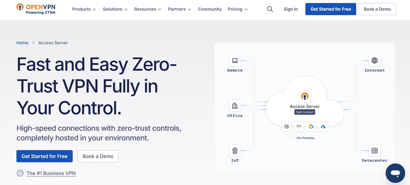 OpenVPN Access Server administration and connection management