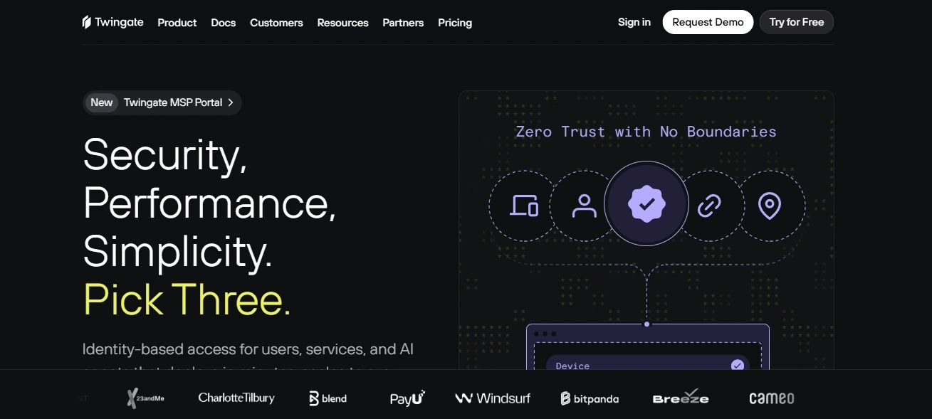 Twingate software-defined perimeter resource access policy console