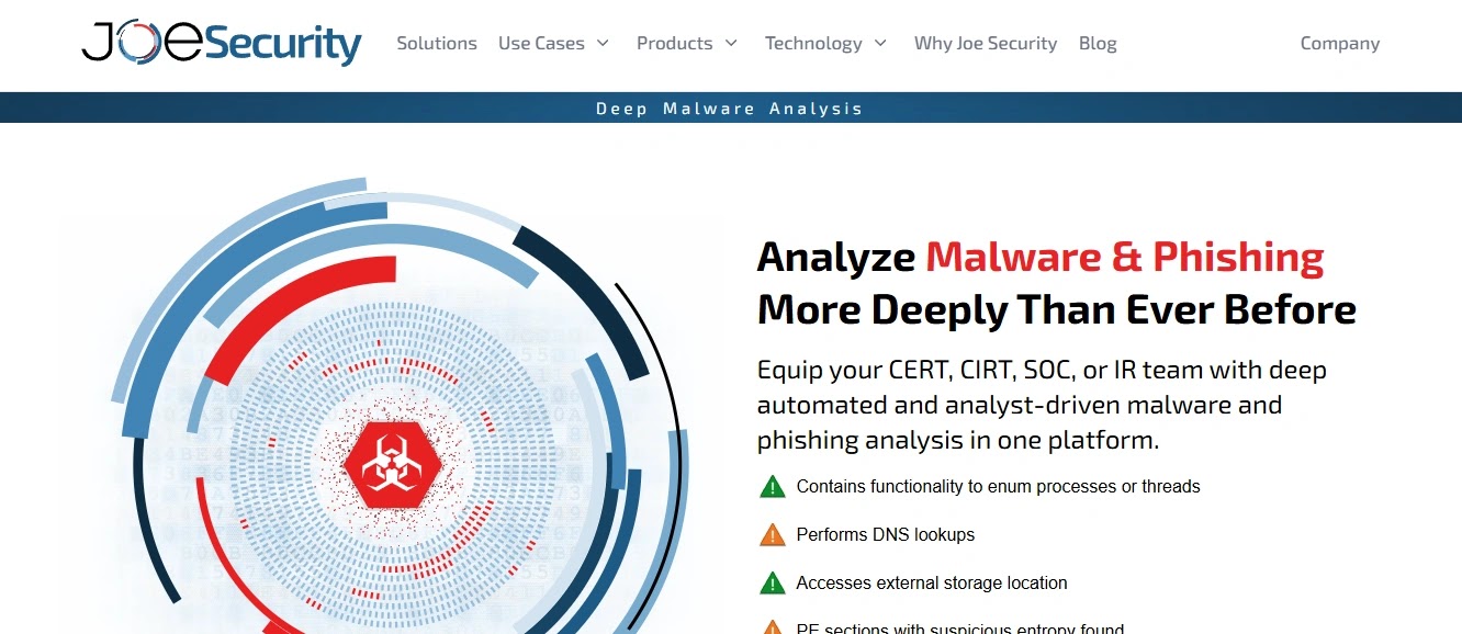 Joe Sandbox detailed malware analysis report with behavior graph
