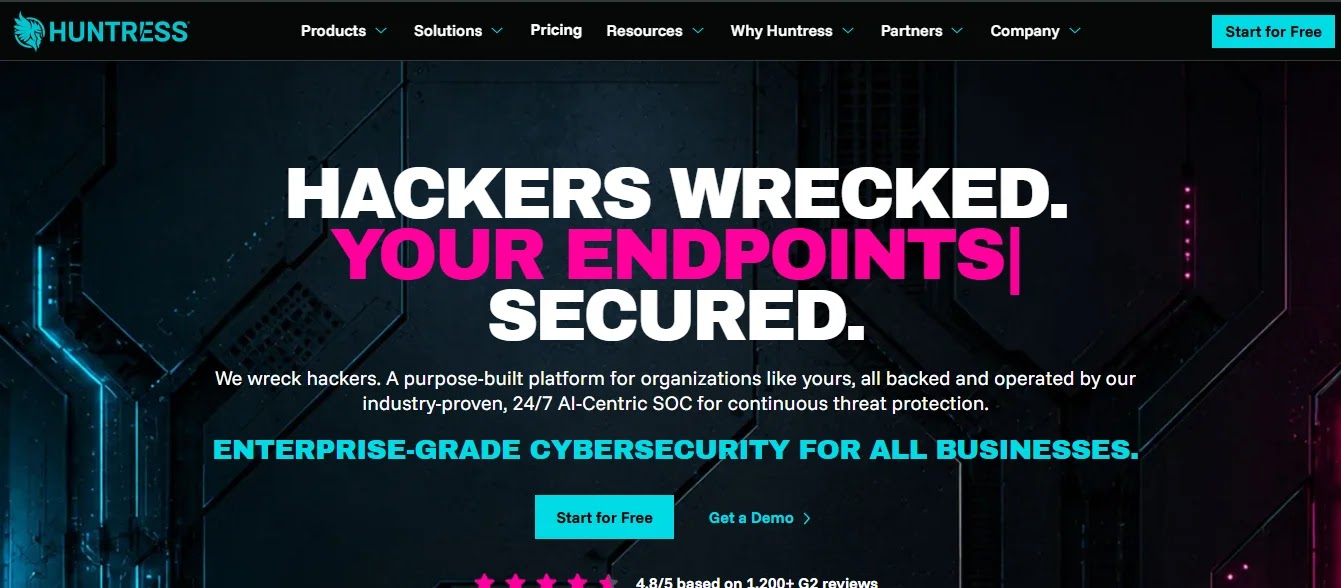 Huntress Managed EDR endpoint threat detection and response