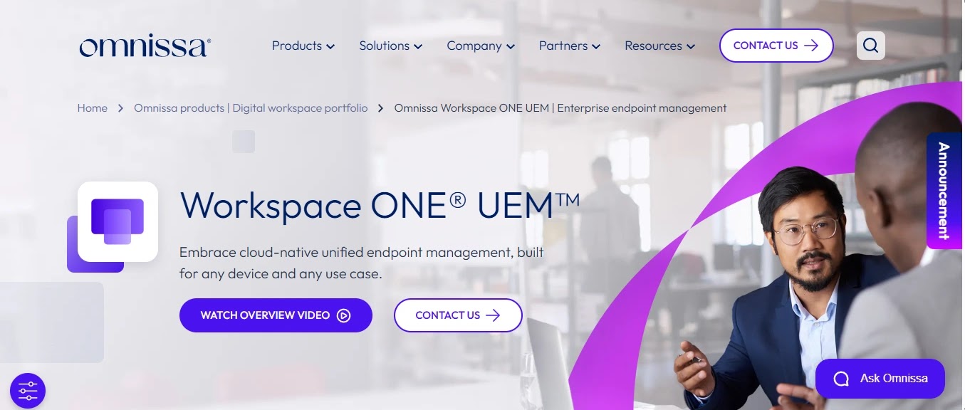 Omnissa Workspace ONE cross-platform mobile device management