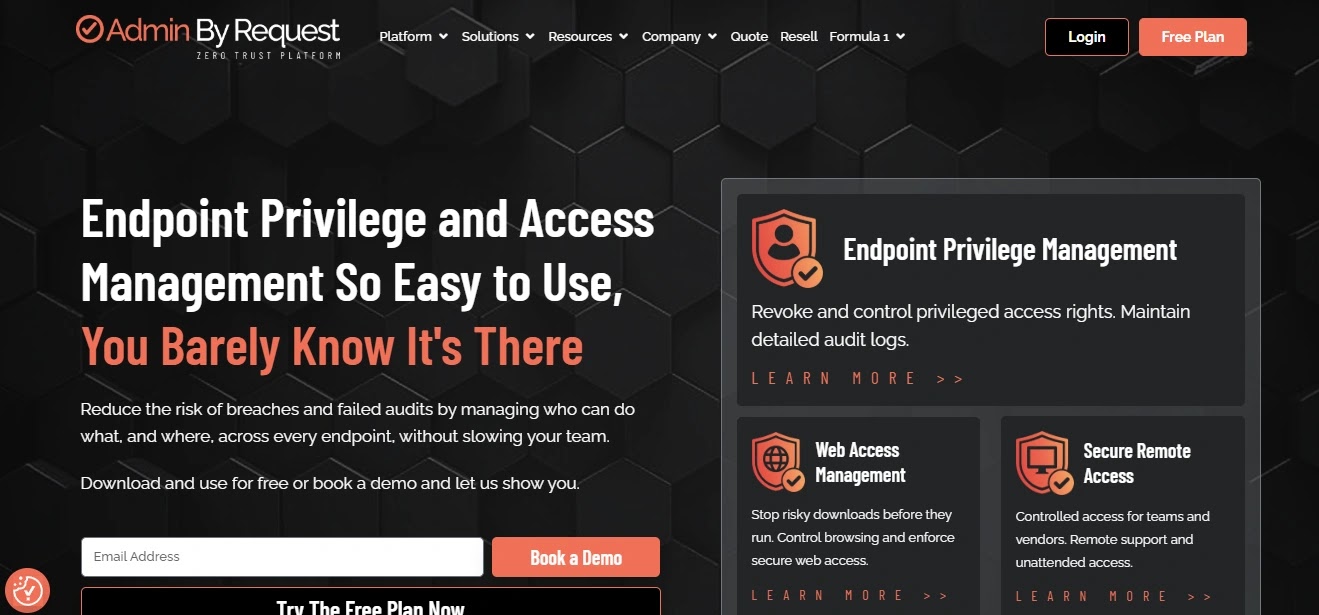 Admin By Request just-in-time elevation approval workflow