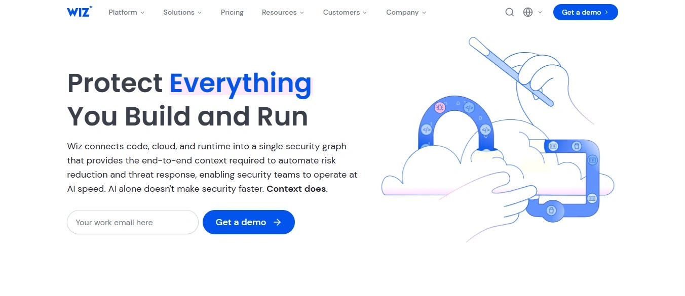 Wiz CNAPP cloud workload, container, and Kubernetes security platform
