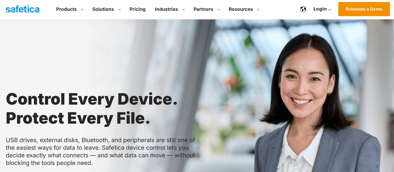 Safetica device control and DLP policy management