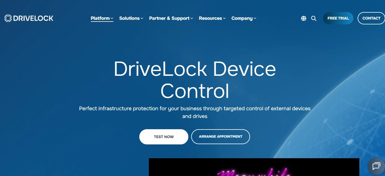 DriveLock device control and encryption management