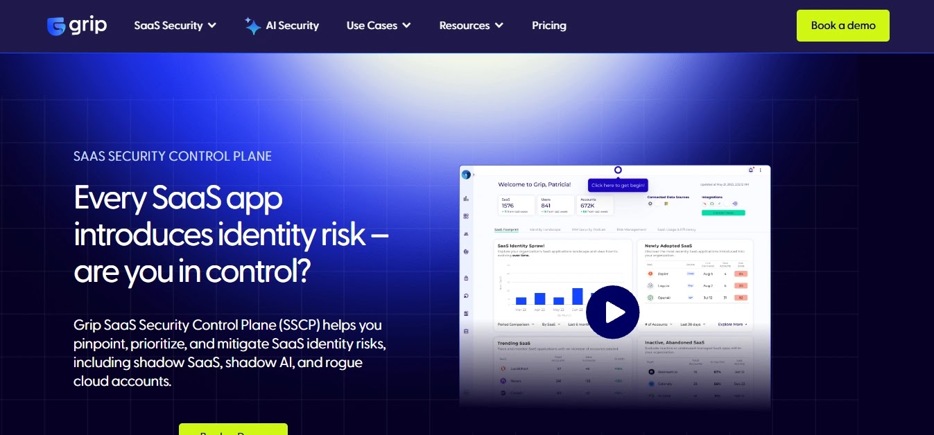 Grip shadow-SaaS discovery