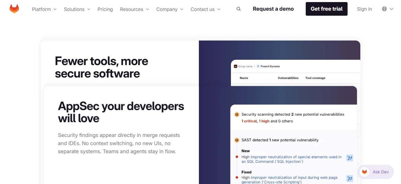 GitLab — Best Single-Platform DevSecOps